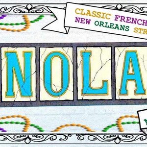 NOLA Street Tile VINYL Sticker - Classic New Orleans - Waterproof, Weatherproof, U/V Resistant, Indoor/Outdoor Use with FREE Shipping!