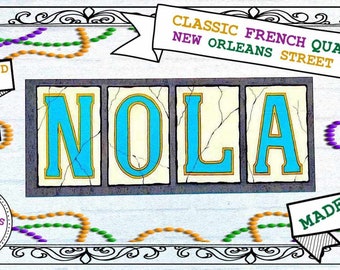 NOLA Street Tile VINYL Sticker - Classic New Orleans - Waterproof, Weatherproof, U/V Resistant, Indoor/Outdoor Use with FREE Shipping!