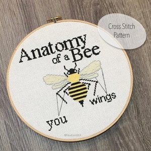 A Very Punny Set Olive You Bees Knees Hole Foods Cross Stitch PATTERN Set image 4