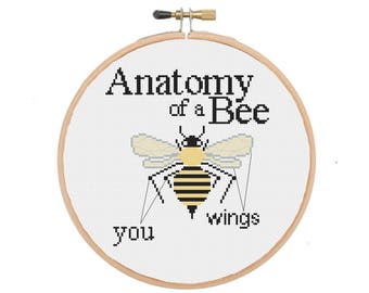 You're the Bee's Knees Pun Cross Stitch Pattern