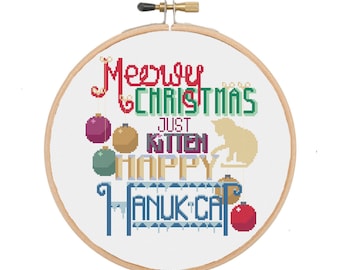 Meowy Holidays - A Very Cat Lady Holiday Cross Stitch Pattern