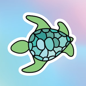 Hawaii Sea Turtle Sticker, Hawaii Sticker, Laptop Sticker, Water Bottle Sticker, Sticker, Stickers