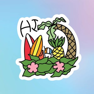 Hawaii Stickers, Islands Sticker, Laptop Sticker, Hawaii, Hawaiian Islands Sticker, For Hydroflask, Hawaii