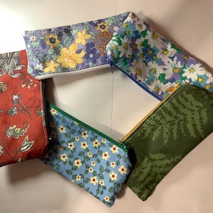 Zipper Pouch-3&quot;x7&quot;, Coin purse, coin pouch, small pouch, travel pouch, jewelry pouch, Glass case, Sunglass case, Lined pouch, Purse bag