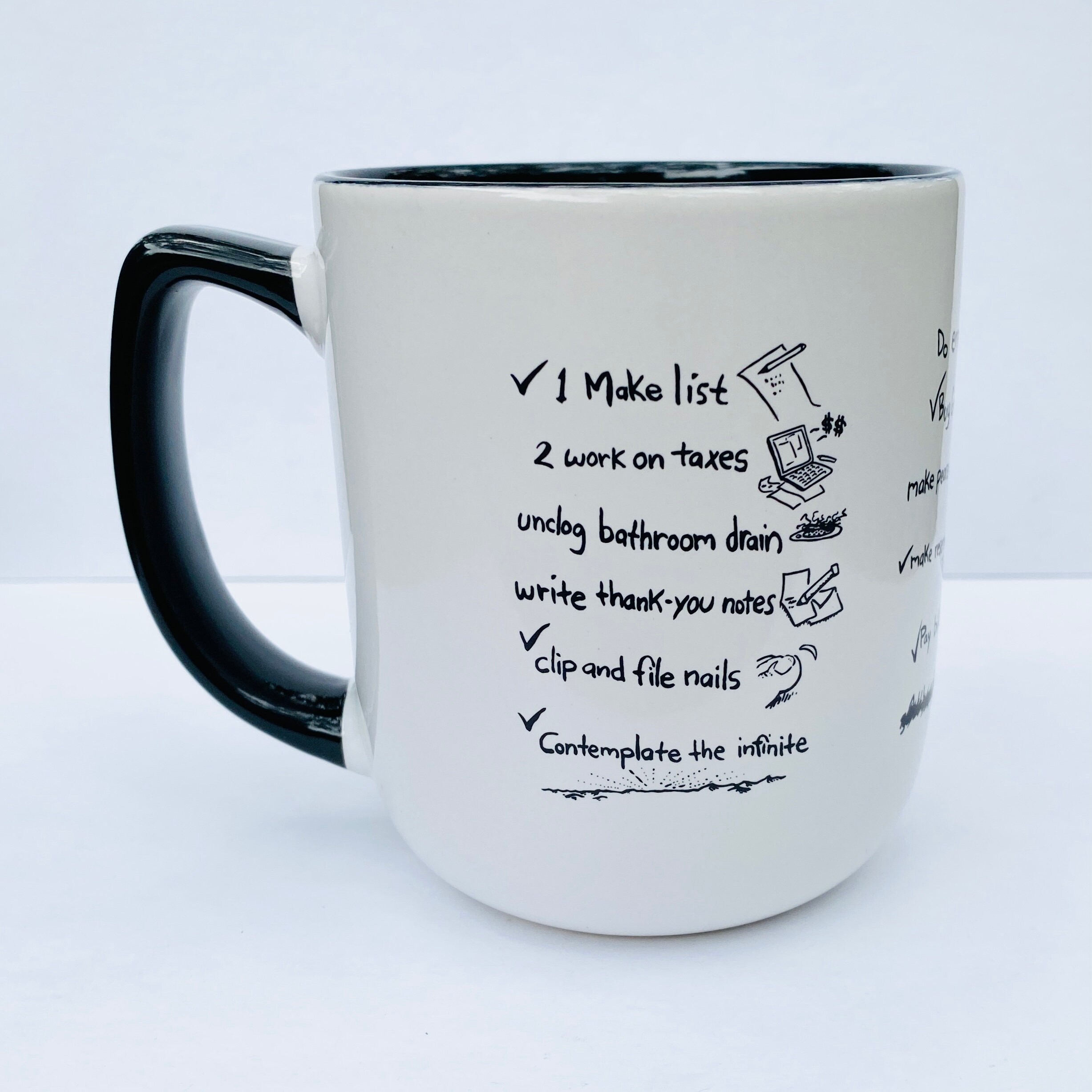 Mugs Mug With Black Handle Focused White Ceramic 15oz Home & Living ...