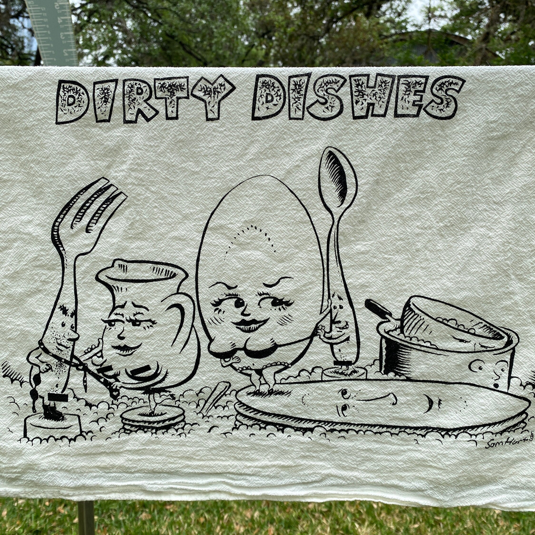 Dirty Dishes Funny Tea Towel – Designing Moments