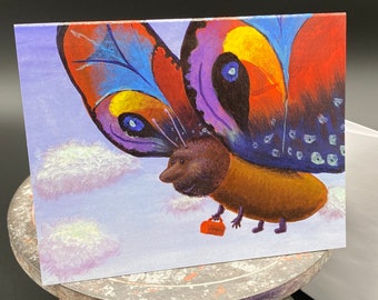 Joe Butterfly - Blank Notecard, Greeting Card, All Occasion Card