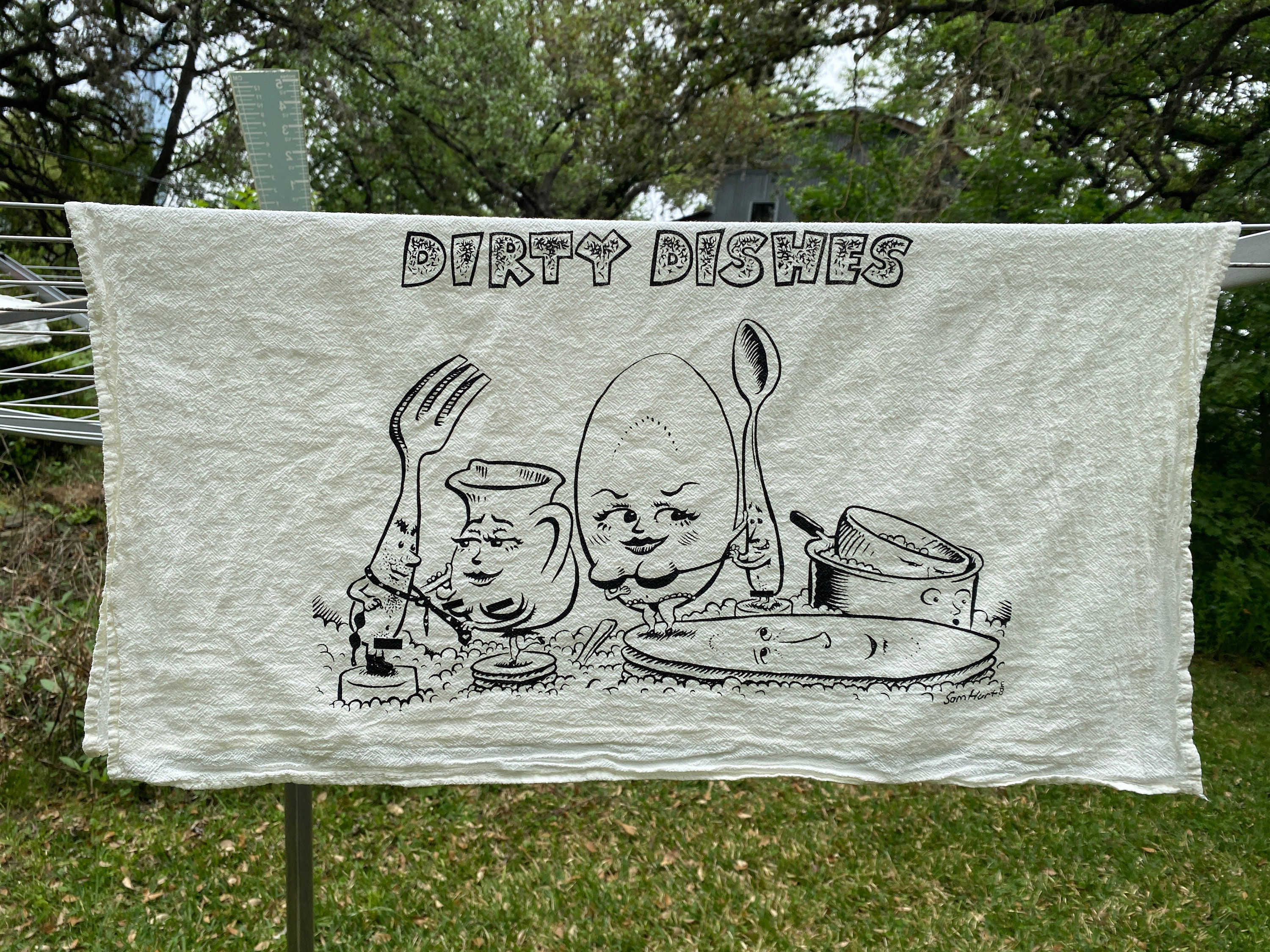 Dirty Dishes Funny Tea Towel – Designing Moments