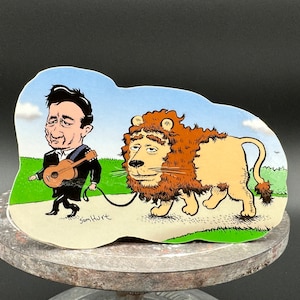 Walk The Lion Sticker - Johnny Cash, I Walk the Line, UV-Laminated polypropylene, music stickers, pun stickers, animal stickers