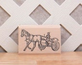 Horse and Buggy - 1.5 tall x 2.75 wide - 1 pc - SUT - F152