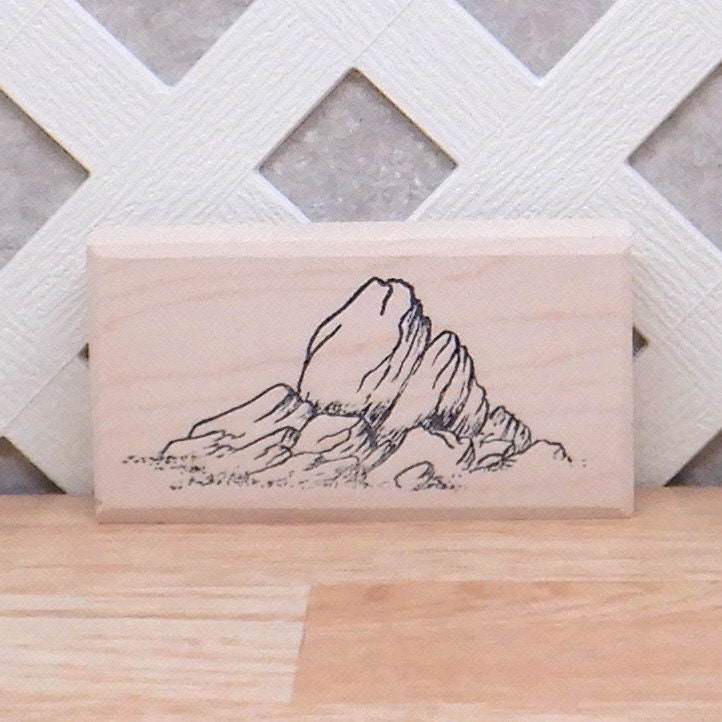 Stamps Paper & Party Supplies G1008GC Upright Boulders Large Rubber