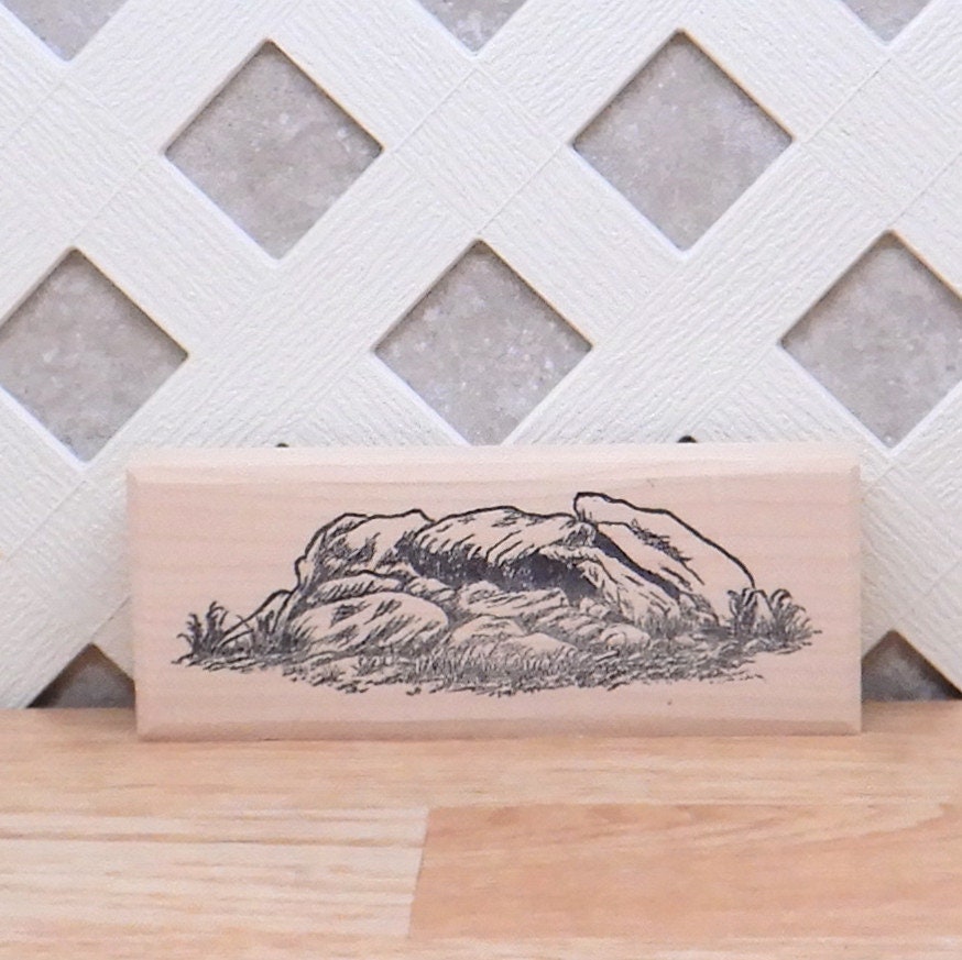 Stamps Paper & Party Supplies G1008GC Upright Boulders Large Rubber