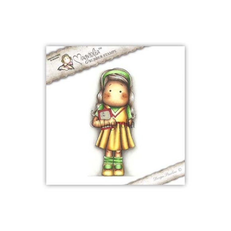 Scrapbooking #SC08-080729036-1 Tilda with Slate EZ Mount Stamp Unmounted Rubber Stamp Magnolia Rubber Stamp Cling Cardmaking Cling