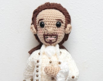 Alexander Hamilton Amigurumi Art Doll - Hamilton Musical Doll - Gift Idea - 1800s Style Doll - Crochet Plush Toy