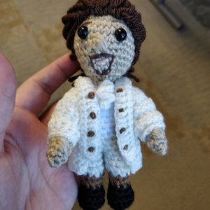 Miniature Amigurumi Alexander Hamilton Doll - Hamilton Musical Doll - Gift Idea - 1800s Style Doll - Crochet Plush Toy