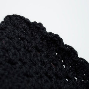 Black Crochet Boot Cuffs Winter Socks Crochet Boot Accessory I love this Yarn Gift for Her zdjęcie 4