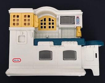 Little Tikes Grand Mansion Dollhouse Replacement Kitchen unit, Grand Mansion Oven, Fridge, Cabinets Little Tikes 1990s