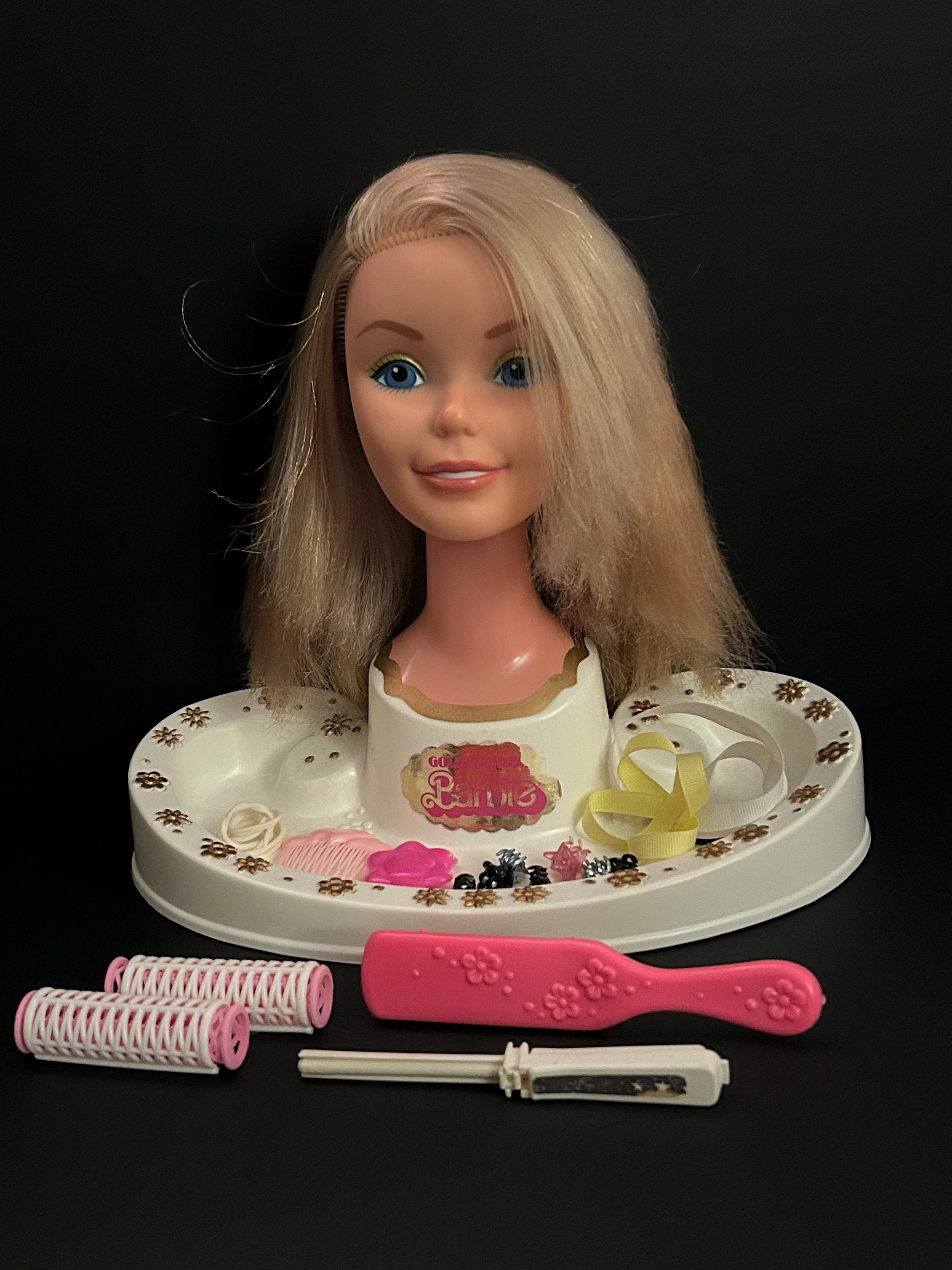 Golden Dream Barbie Fashion Face 1980 Barbie Doll Style Head Golden Quick Curl Hair ID 3274 Etsy