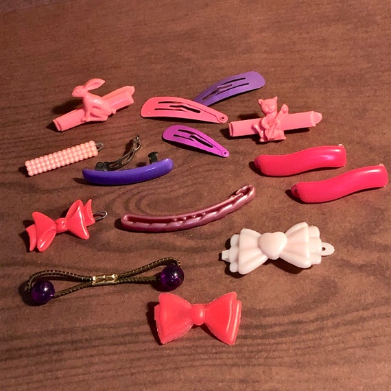 Children's Hair Accessories, Vintage Pink Hair Acc