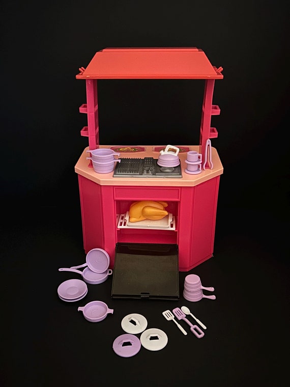 Barbie Kitchen 1986 Fashion Doll Kitchen Play Set No. 7787 1980s Barbie Dollhouse Barbie Kitchen Accessories Etsy Canada
