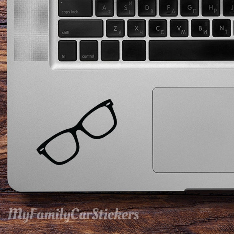 Glasses Vinyl Decal Sticker Geek Car Decal Laptop Sticker Etsy
