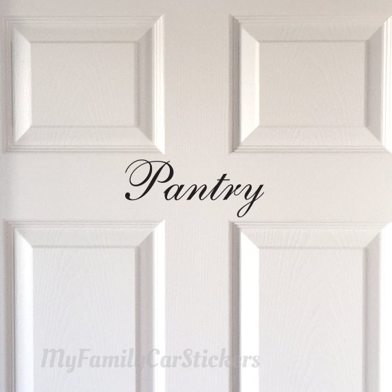 Pantry Door Decal Vinyl Pantry Door Sticker Etsy