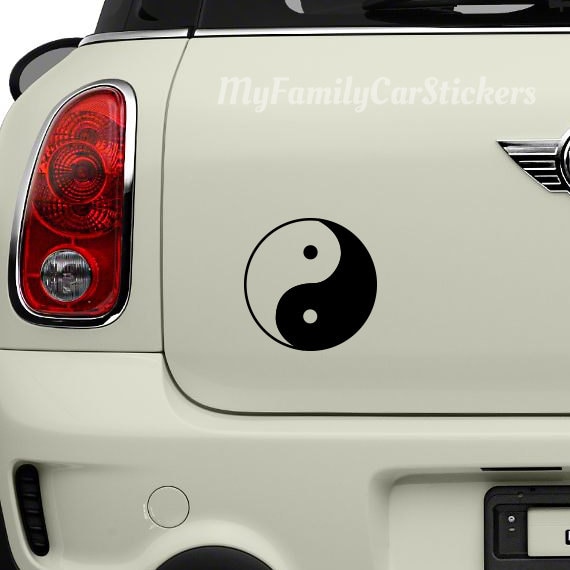 Yin And Yang Vinyl Stickers Decals Laptop Macbook Moto Car Auto Bumper Tablet