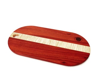 10 x 20 Montrose Cheese Board, Artisanal Cheese Board, Charcuterie Board, Padauk and Curly Maple Cheeseboard, Handcrafted Charcuterie Board