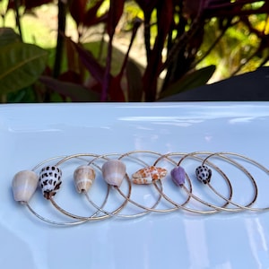 14kt Gold-Filled Shell Bangle: Cone Shell Bracelet