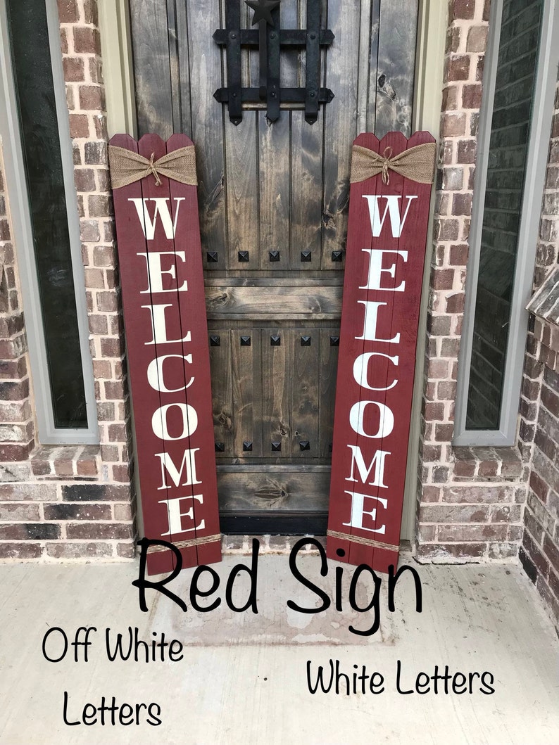 Rustic Welcome Sign 14" tall, Welcome sign for Front Porch, Front Porch decor, Wood Sign, Rustic Wood Sign, Vertical Wood Welcome Sign Rustic Welcome Sign 14" tall, Welcome sign for Front Porch, Front Porch decor, Wood Sign, Rustic Wood Sign, Vertical Wood Welcome Sign
