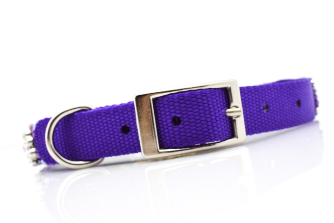 Fancy Rhinestone Dog Collar Beaded Bling Dog Collar Custom Etsy