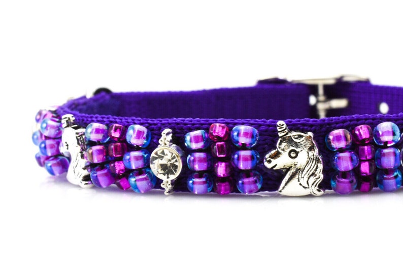 Fancy Unicorn Cat Collar Whimsical Beaded Cat Collar Chic ...
