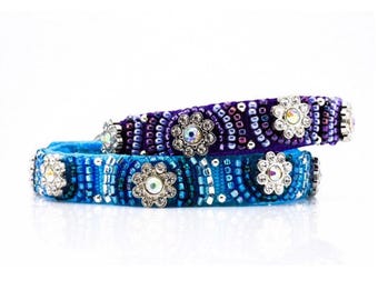 Fancy Dog Collar, Custom Designer Dog Collar, Unique Gift for Dog, Flower Wedding Dog Collar, Girly Puppy Collar, Bling Collar for Dog