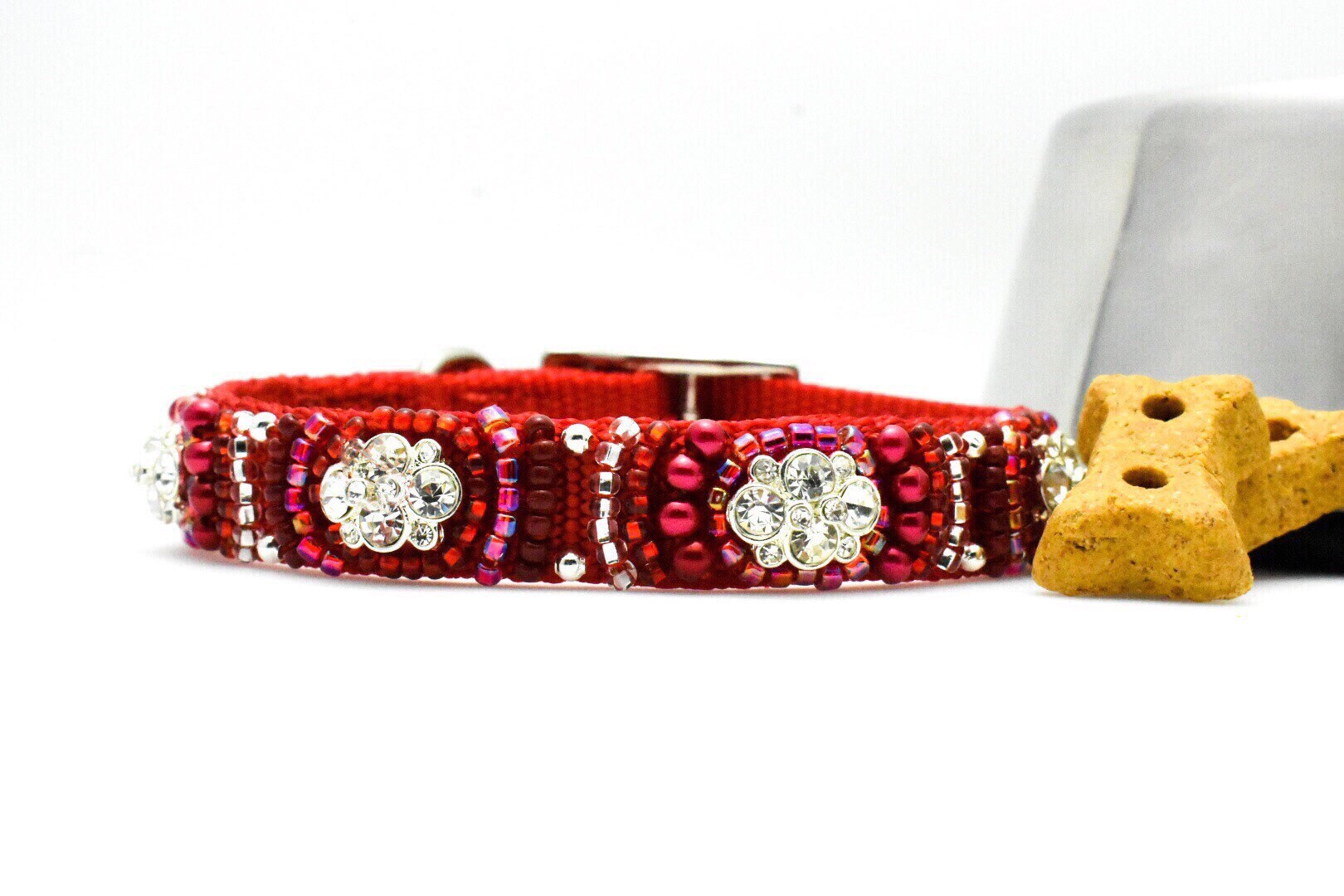 Fancy Dog Collar Diamond Dog Collar Beaded Dog Collar Etsy