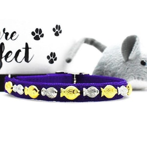 Fish Cat Collar, Fish Kitten Collar, Fancy Cat Collar, Beaded Cat Collar, Bling Cat Collar, Goldfish Cat Collar, Guppy Cat Collar