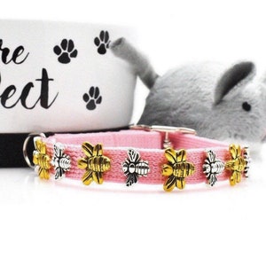 Bumble Bee Cat Collar, Honey Bee Kitten Collar, Fancy Beaded Cat Collar, Bling Cat Collar, Designer Collar for Cat