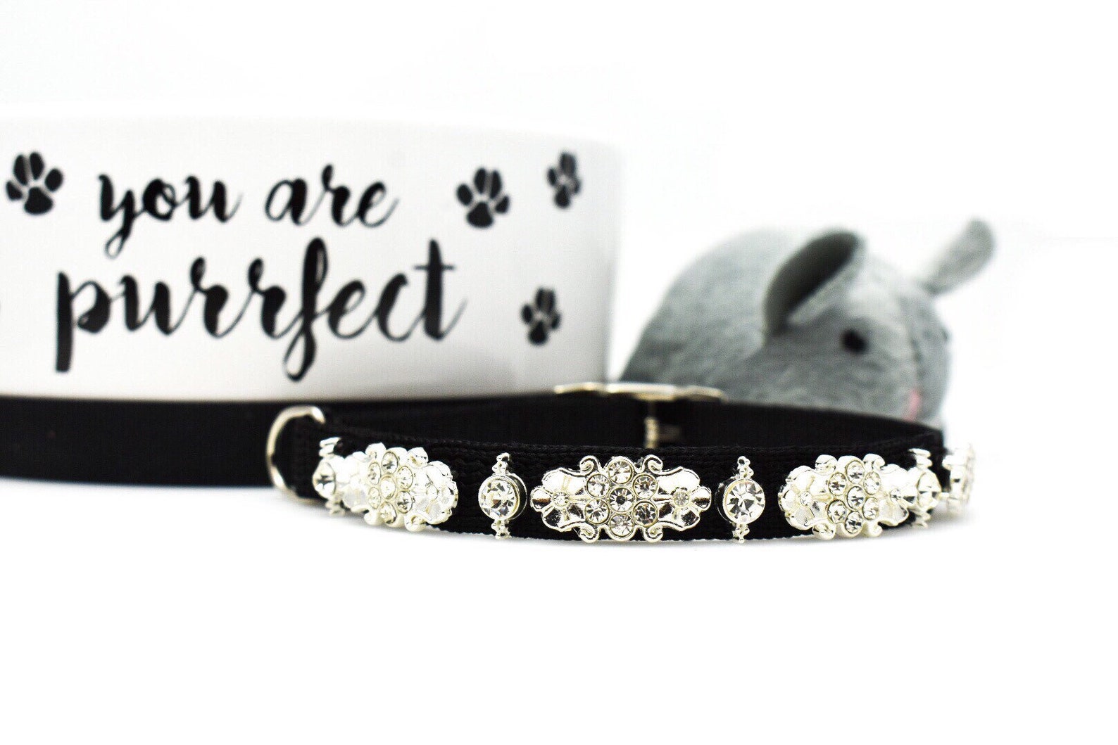 Fancy Cat Collar Bling Kitten Collar Rhinestone Cat Collar Etsy