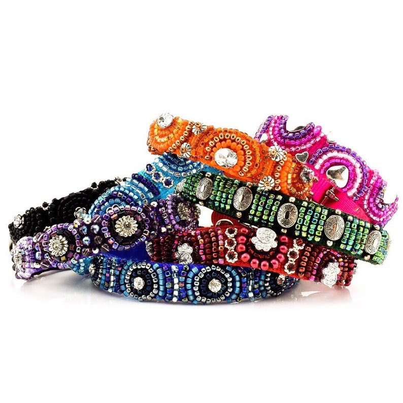 Custom Beaded Cat Collar Customized Cat Collar Customized Etsy