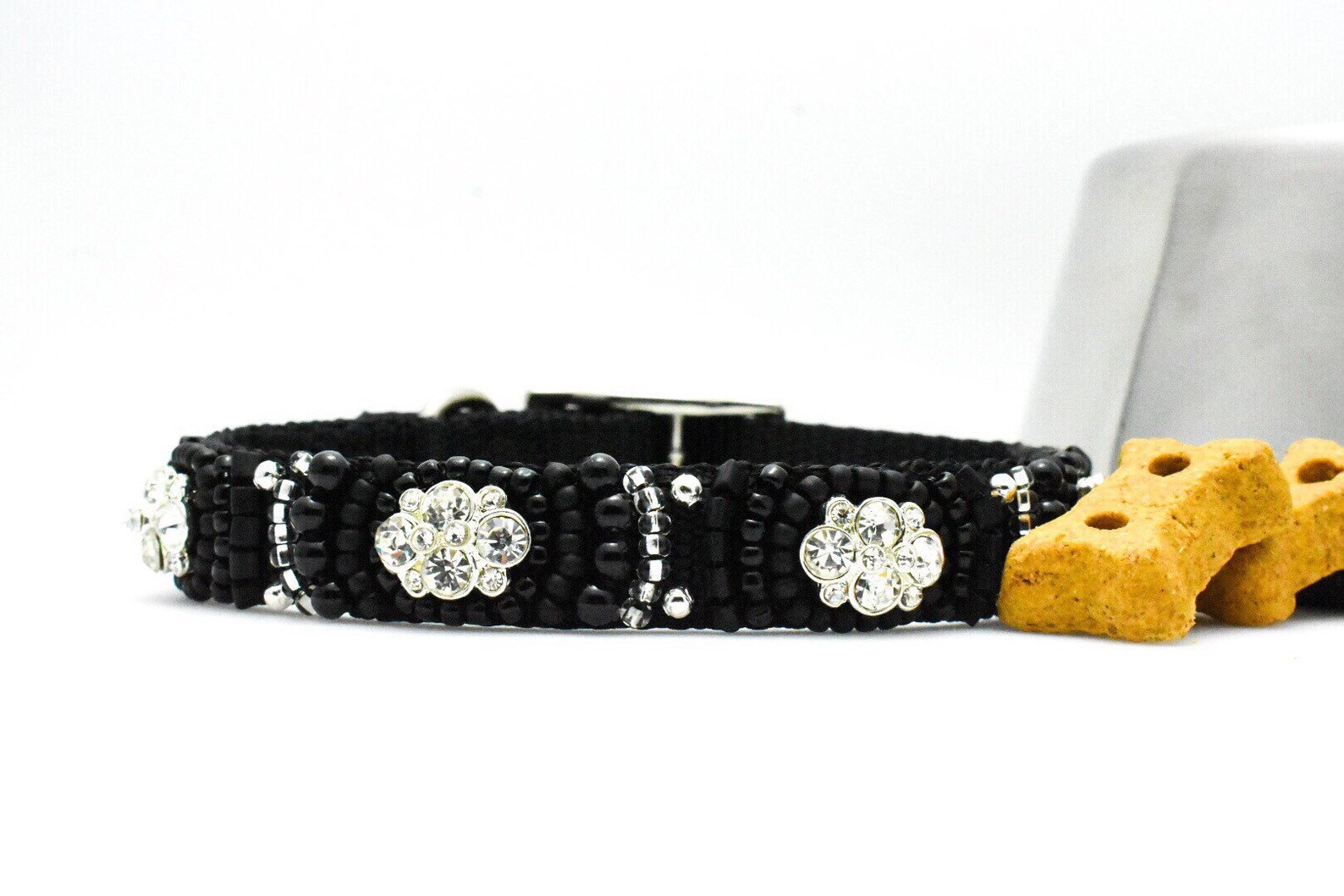 Fancy Dog Collar Diamond Dog Collar Beaded Dog Collar Etsy