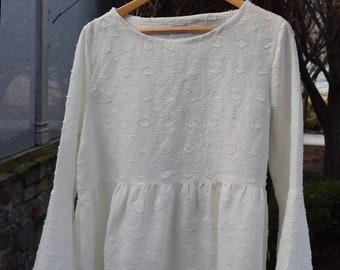 Winter White Linen Tunic | Small