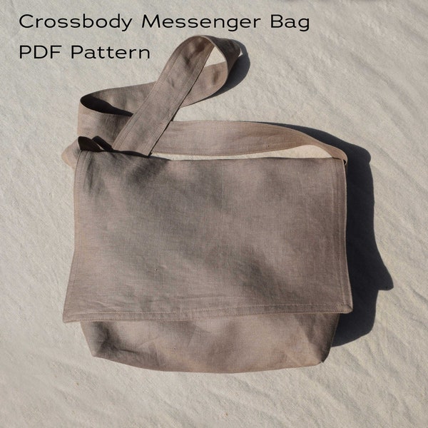 Crossbody Messenger Bag Digital PDF Sewing Pattern