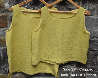Tank Top PDF Sewing Pattern | 2 Styles - 5 Sizes
