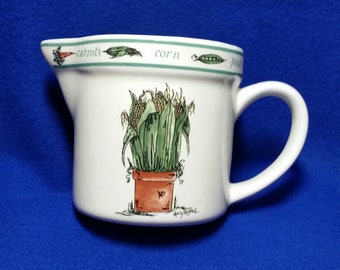 Otagiri Kitchen Garden Creamer / Enesco / Garden Theme Kitchen / Vintage / Grannycore / Pre-Owned / Crazing