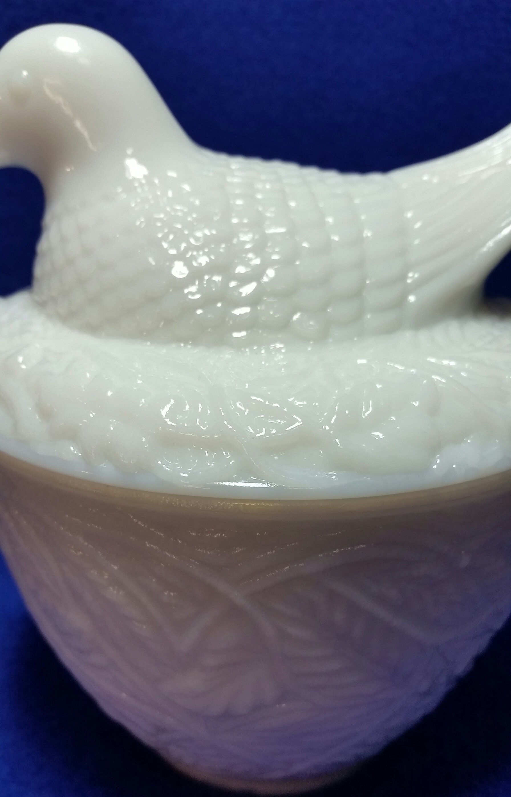 Hen on Nest Covered Dish / Chicken on Nest Dish / Avon White Etsy