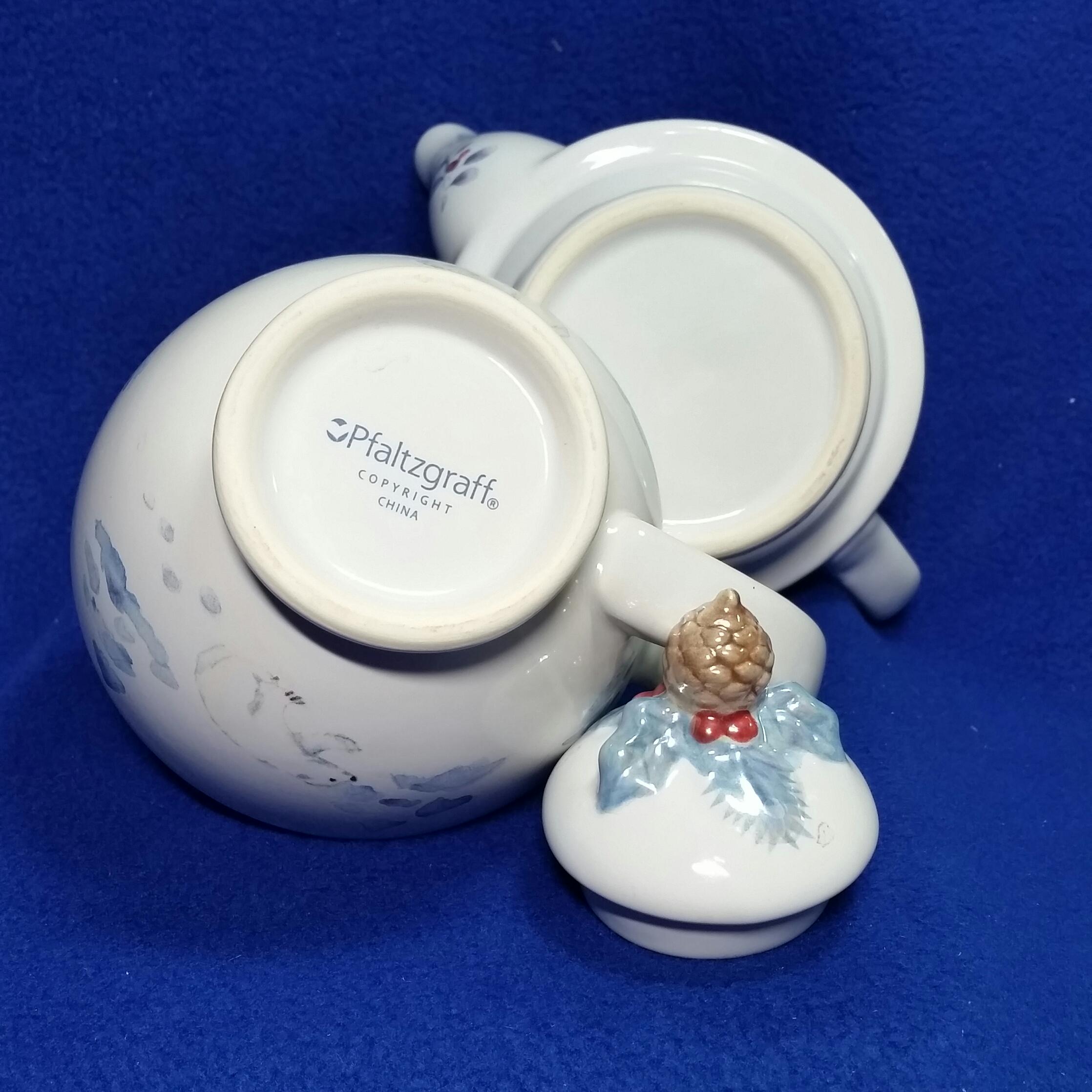Pfaltzgraff Winter Frost Tea for One Tea Set / Stackable Tea Set ...