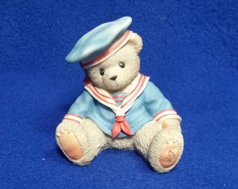 Vintage Cherished Teddies Marty "I'll Always Be There For You" Figurine / Enesco 476722R / Special Limited Edition / Grey Bear / No Box