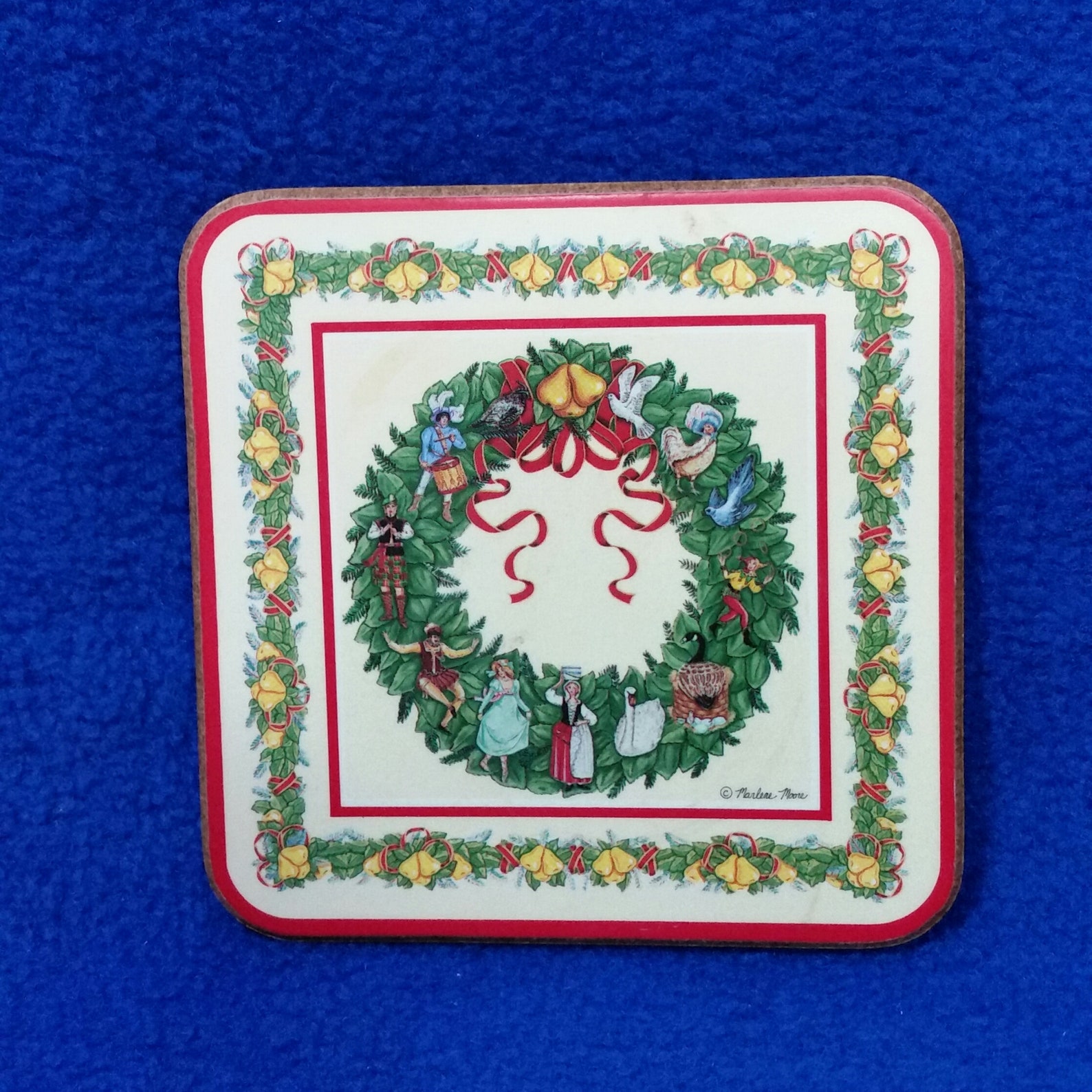 Vintage Pimpernel 12 Days of Christmas Coasters / 6 Pc Christmas