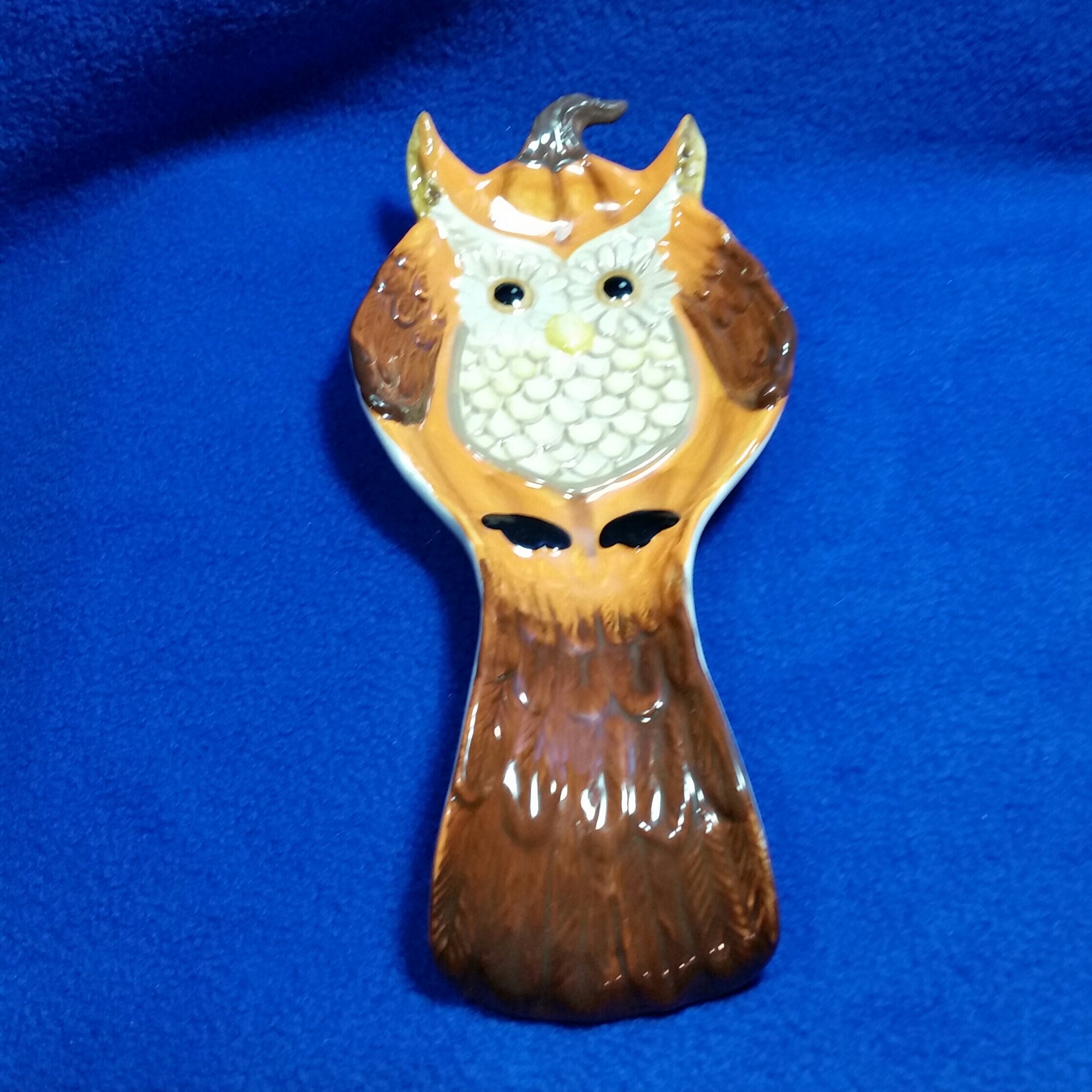 Vintage Cracker Barrel Owl and Pumpkin Spoon Rest / Fall Table - Etsy