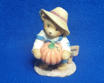 Cherished Teddies Ed "There's A Patch In My Heart For You" Figurine / Enesco 466220 / Show Exclusive / Harvest / Pre-Owned / No Box