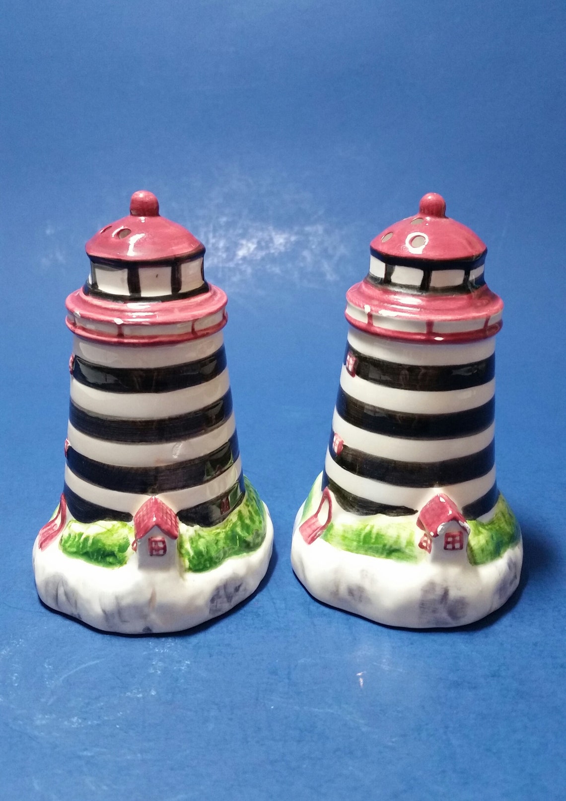 Lighthouse Salt and Pepper Shaker Set / Ocean Theme Salt and Etsy